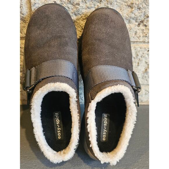 Easy Spirit Wend Slip-On Closed Toe Casual Clogs, Faux Fur Lining Womens Sz 6W - Picture 2 of 5